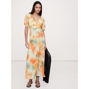 NEW Banana Republic Crepe‎ V-Neck Maxi Dress Size 0